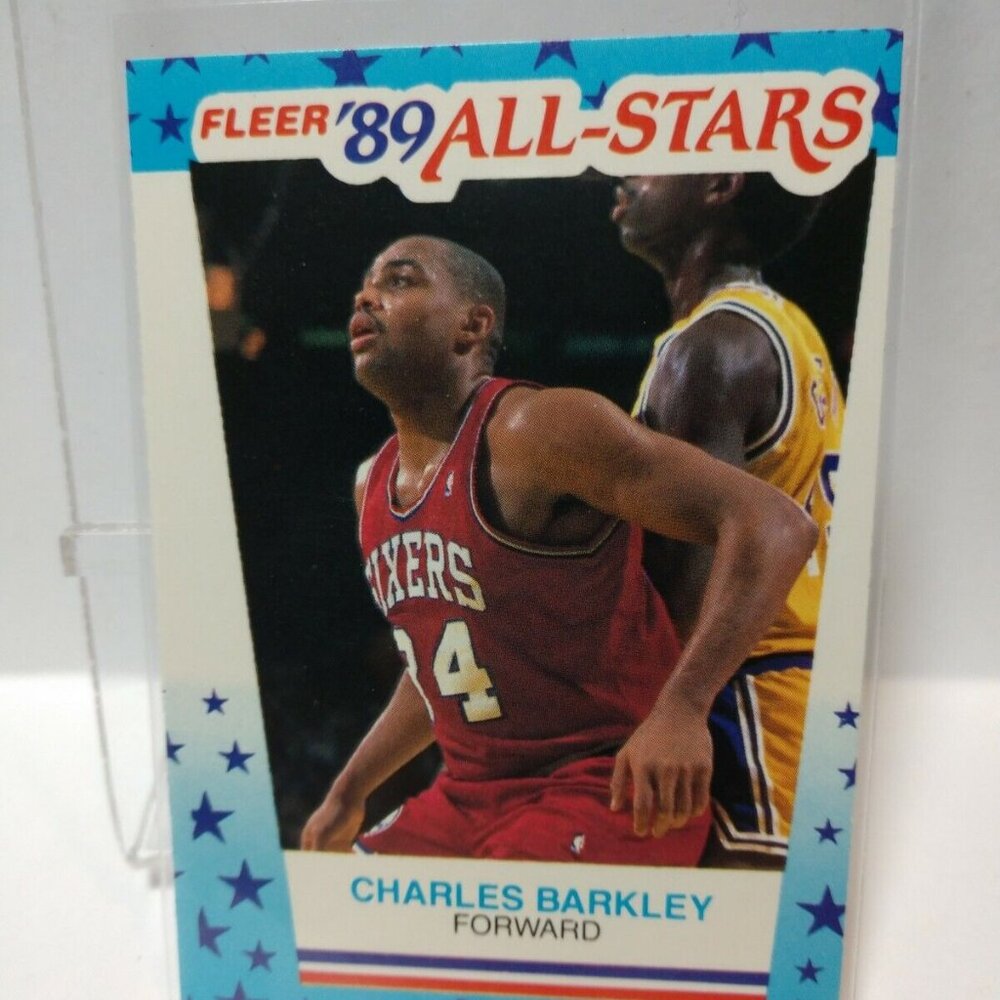 1989-90 Fleer Basketball STICKER #4 CHARLES BARKLEY.....NM - Picture 2 of 6